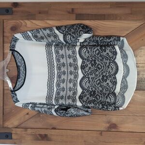 Zara Basic Black and White Tunic